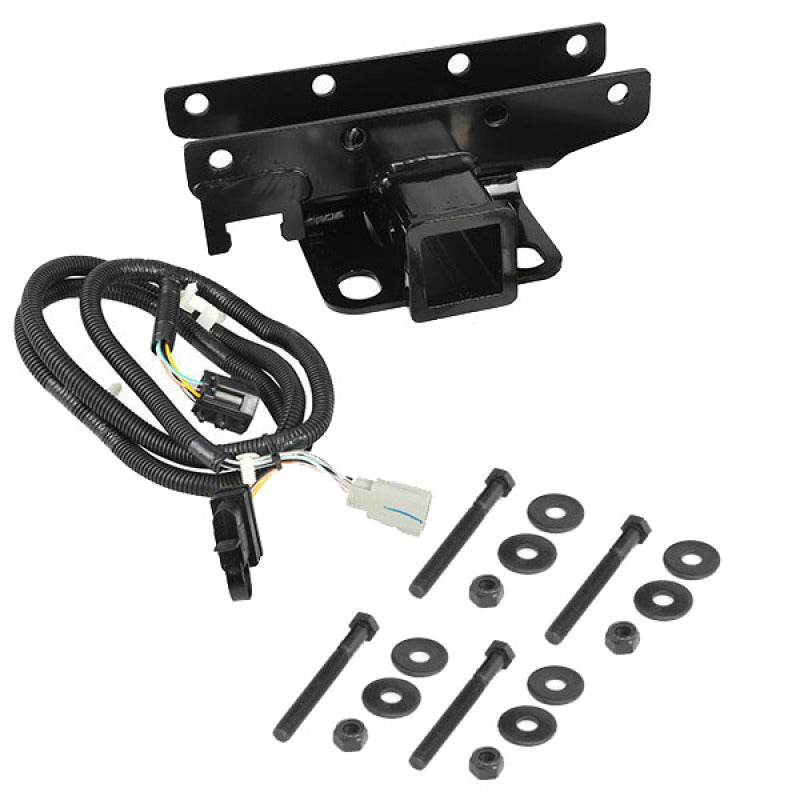 Rugged Ridge Receiver Hitch Kit w/ Wiring Harness: Fits Most Jeep Wrangler Models (2007-2018)