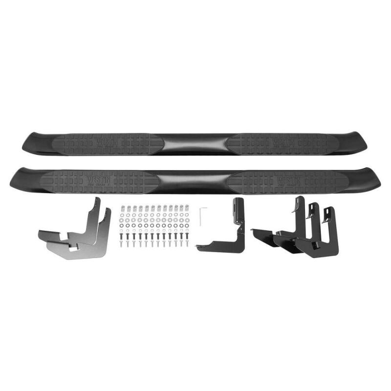 Westin Textured Black PRO TRAXX 5 Oval Nerf Step Bars: Jeep Wrangler 2018-2024