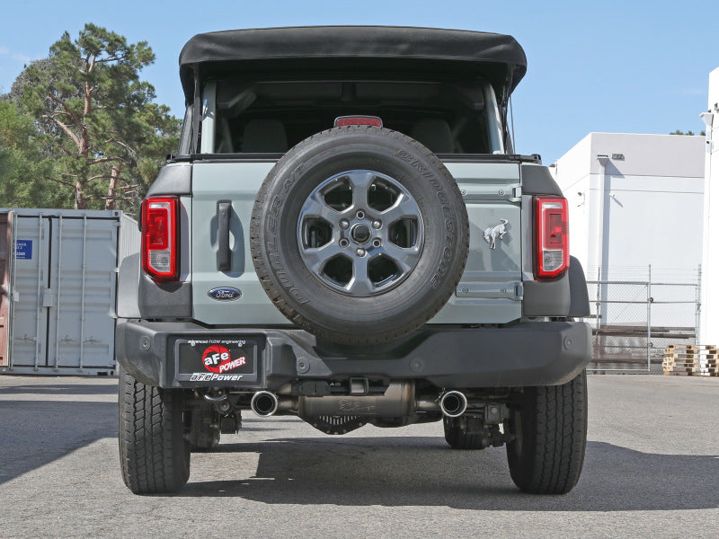 aFe Vulcan 3in to 2.5in SS Axle-Back Exhaust w/ Polished Tips | Ford Bronco (21-24) (49-33137-P)