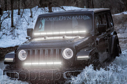 Diode Dynamics SS30 Bumper Bracket Kit w/ Dual Light Bars (FRONT): Jeep Wrangler / Gladiator (07-26)