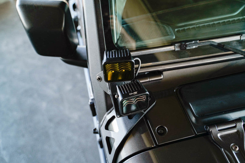DV8 Offroad A-Pillar Dual Light Pod Mounts | Jeep Gladiator JT / Wrangler JL (20-25)