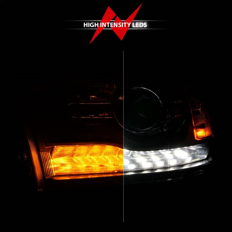 ANZO Sequential LED Plank Headlights (PAIR): Fits Dodge / Ram (02-18) - Matte Black