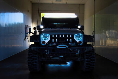 ORACLE Lighting High Powered ColorSHIFT 2.0 LED Headlights (FRONT): Jeep Wrangler (07-18) - Black