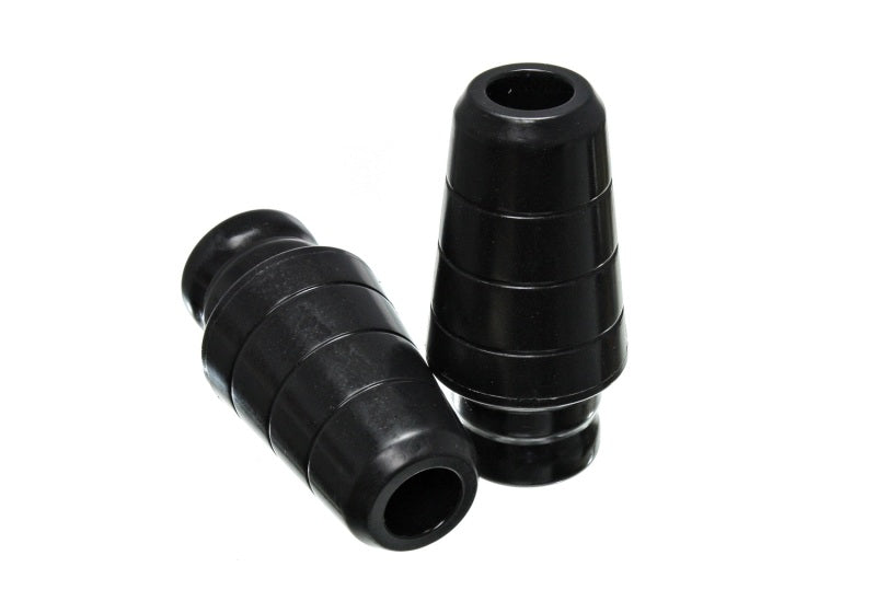 Energy Suspension Black Front Bump Stop Set (FRONT): Fits most Jeep / Dodge Trucks