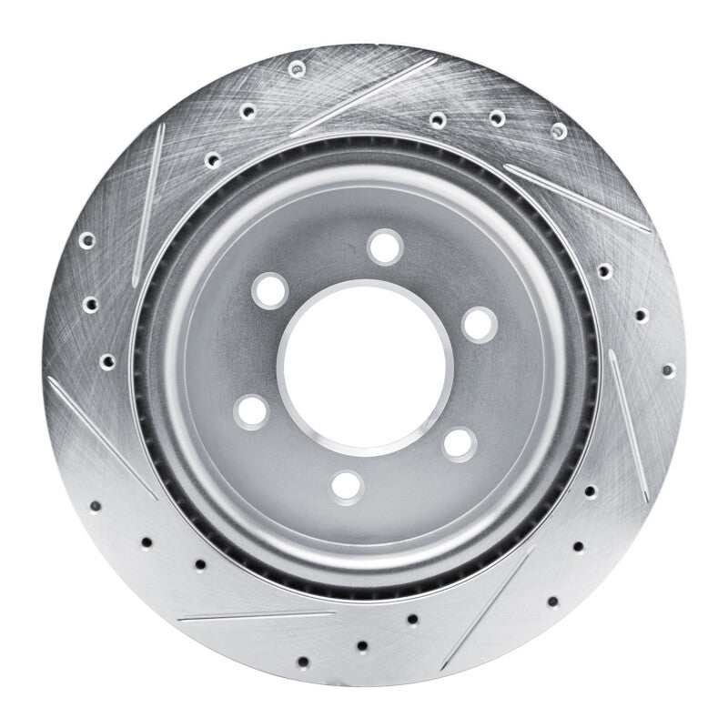 R1 Rear Right Drilled & Slotted Silver Brake Rotor | Ford F-150 (21-25) / Bronco (21-26) (631-54289R)