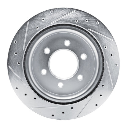 R1 Rear Right Drilled & Slotted Silver Brake Rotor | Ford F-150 (21-25) / Bronco (21-26) (631-54289R)