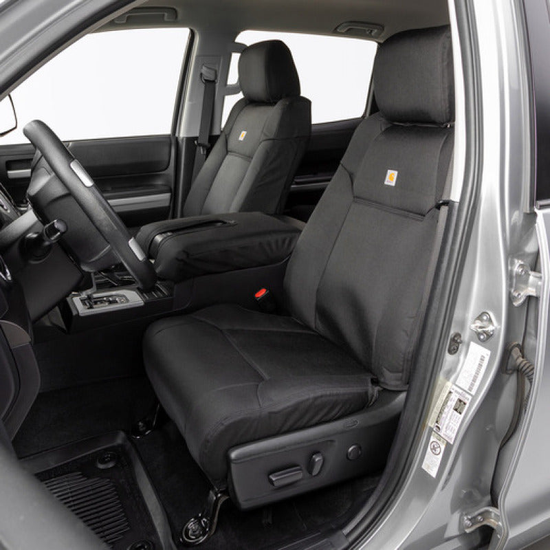 Covercraft Carhartt PrecisionFit Front Seat Covers | Chevrolet Silverado 1500 / GMC Sierra AT4 / AT4X (19-26) (GTC4327ABCOBK)