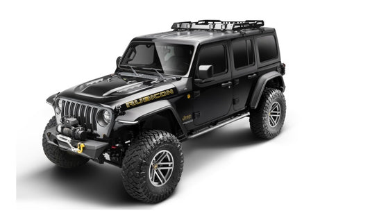 Bushwacker HyperForm Flat Fender Flares 4pc (F&R): Jeep Wrangler (18-24) - Black