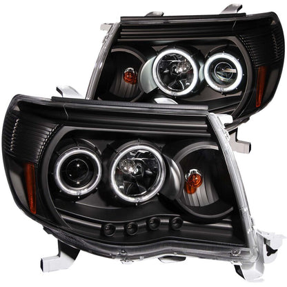 ANZO Projector Headlight Set w/ Halo Black | Toyota Tacoma (05-11) (121282)