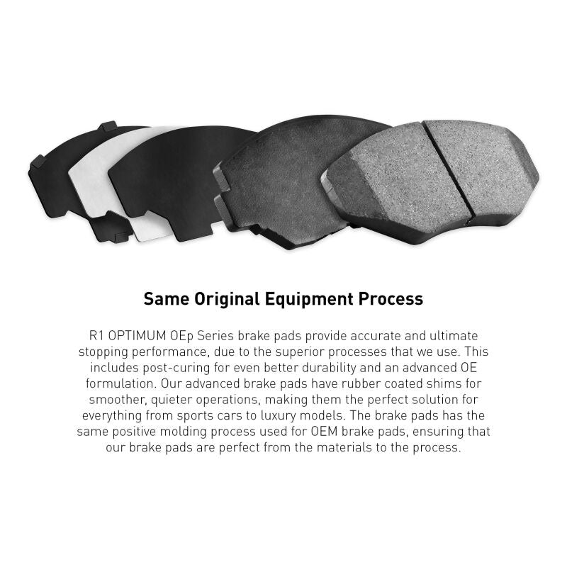 R1 Concepts Optimum OEp Brake Pads & Hardware Kit | Ford Ranger (19-26) / Bronco (21-26) (2551-2216-01)