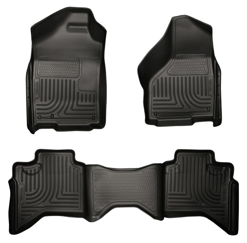 Husky Liners Black WeatherBeater Floor Liners (F&R): Dodge Ram 1500 / 1500 Classic (09-24)