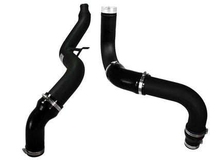 aFe BladeRunner 3in Black Aluminum Hot & Cold Intercooler Tubes: Ram 1500 3.0L EcoDiesel (11-18)