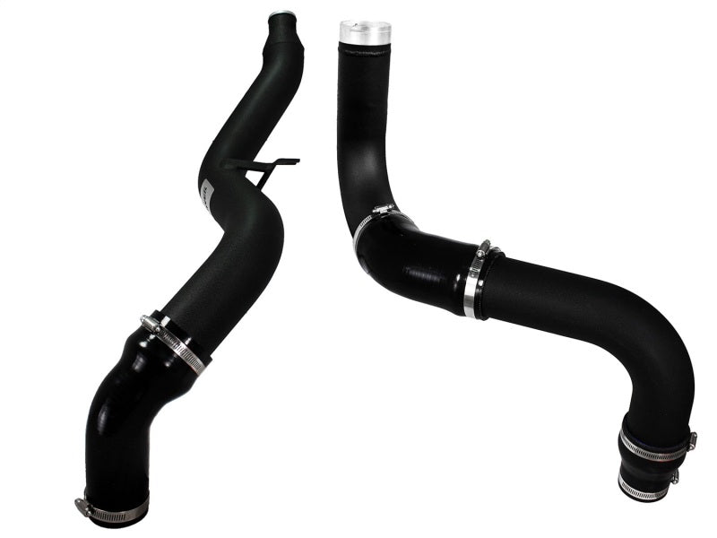aFe BladeRunner 3in Black Aluminum Hot & Cold Intercooler Tubes: Ram 1500 3.0L EcoDiesel (11-18)