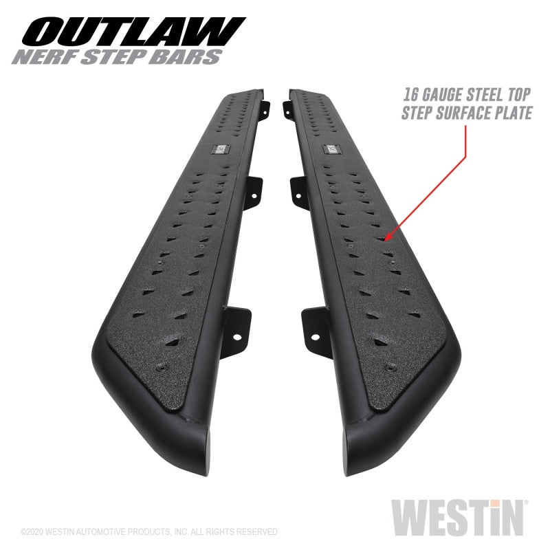 Westin Textured Black Nerf Step Bars: Jeep Gladiator 2020-2024