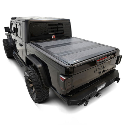 Westin Black Hard Tri-Fold Tonneau Cover: Jeep Gladiator JT 2020-2022 4WD 5ft Bed