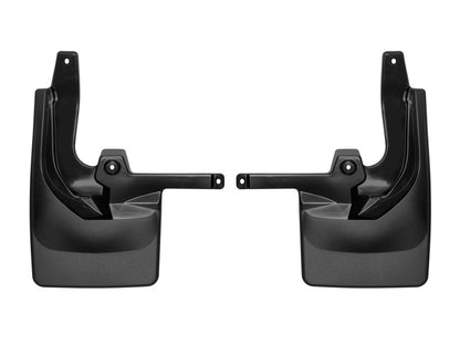 WeatherTech Rear MudFlaps (2PC, Black): Jeep Wrangler 2018 - 2025 (w/OUT Safety Group Package)