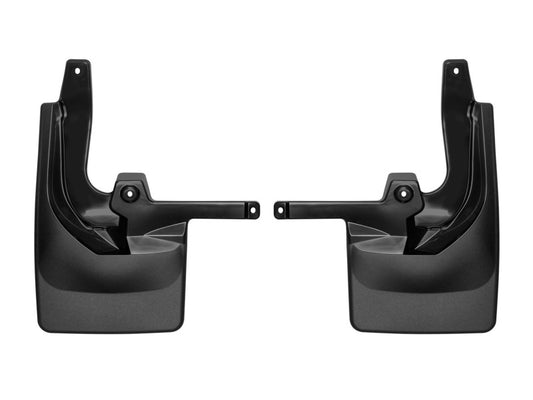 WeatherTech Rear MudFlaps (2PC, Black): Jeep Wrangler 2018 - 2025 (w/OUT Safety Group Package)