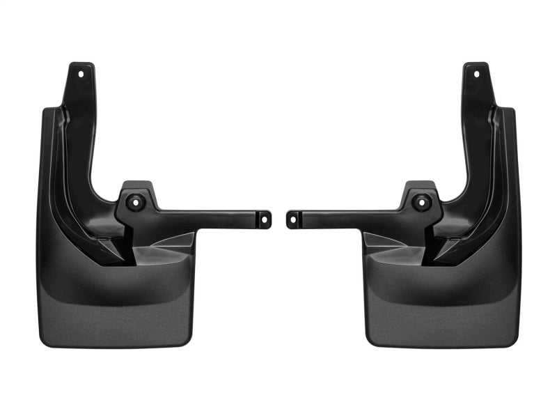 WeatherTech Rear MudFlaps (2PC, Black): Jeep Wrangler 2018 - 2025 (w/OUT Safety Group Package)