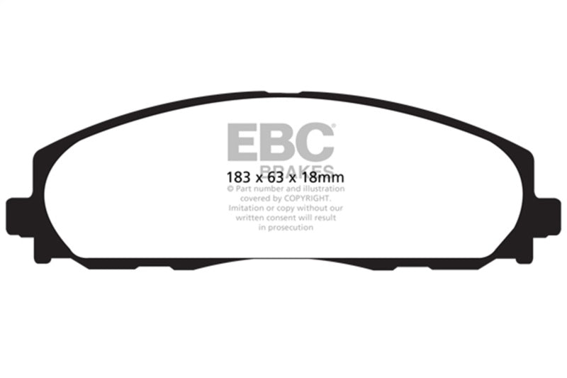 EBC Yellowstuff Front Brake Pads: Jeep Wrangler (18-25) & Gladiator (20-25)