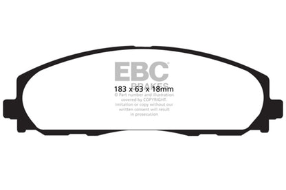 EBC Greenstuff Front Brake Pads: Jeep Wrangler (18-25) & Gladiator (20-25)