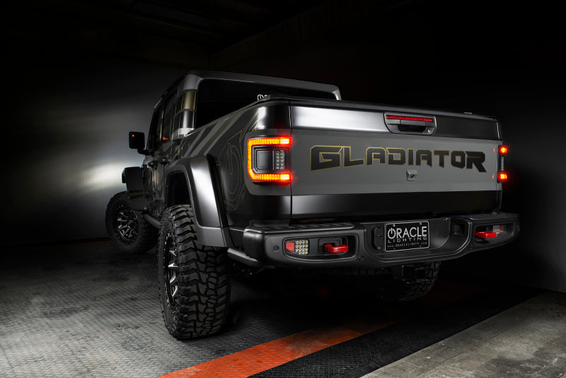 Oracle Lighting Flush Mount LED Tail Lights: Jeep Gladiator 2020-2024 w/ Tinted Lens