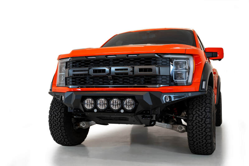 Addictive Desert Designs 2021+ Ford Raptor Bomber Front Bumper w/ 4 Rigid 360 6in Light Mounts | Ford F-150 Raptor (21-23) (F210014110103)