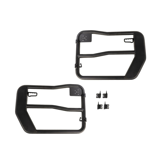 Rugged Ridge Fortis Powder Coated Front Tube Doors: Fits Most Jeep Wrangler Models (2007-2018)