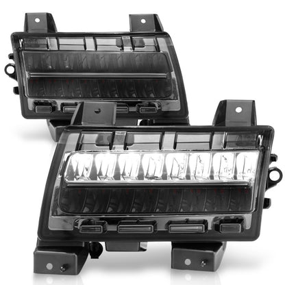 ANZO LED Fender Lights Sequential Signals (F&R): Jeep Wrangler JL Sport 2018-2024 w/ Chrome Smoke - Smoke