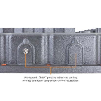 Mishimoto Cast Transmission Pan: Fits Dodge / Jeep (01-23) - Gunmetal Gray