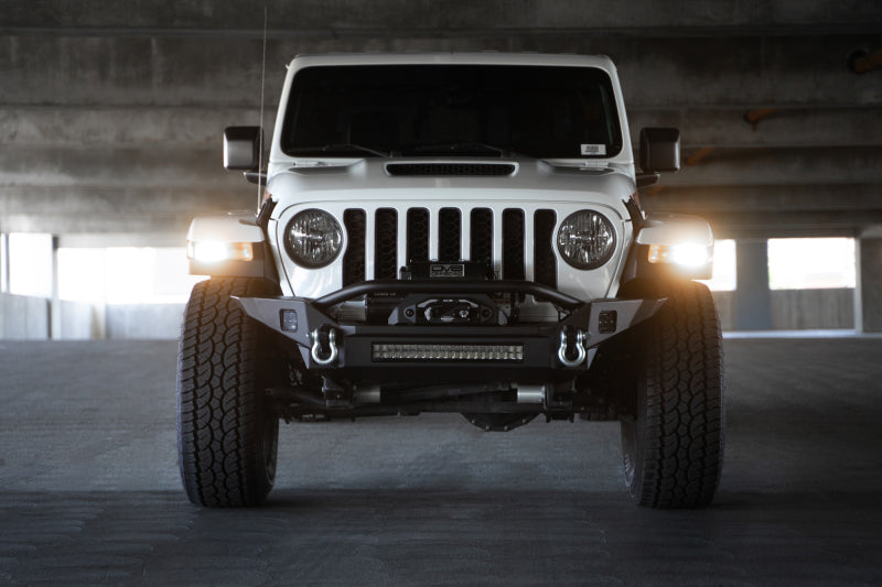 DV8 Offroad Mid-Width Winch Front Bumper: Fits Most Jeep Wrangler / Gladiator Models (2018-2026)
