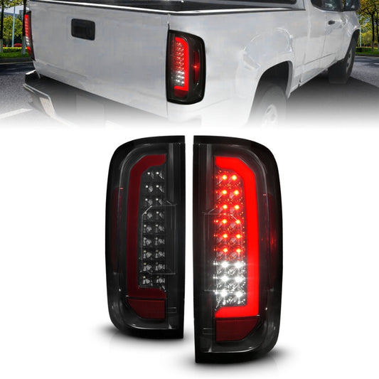 ANZO LED Tail Light Assembly w/ Red Lightbar Black Housing Smoke Lens | GMC Canyon (15-21) (311435)