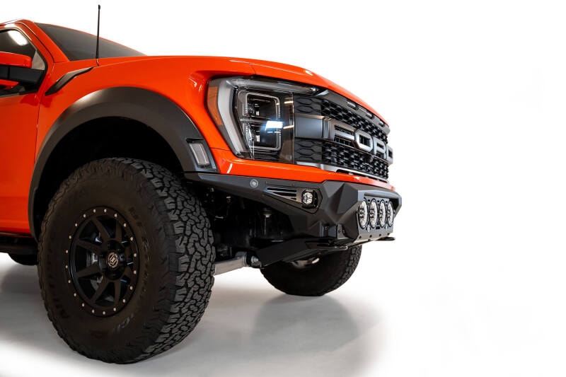 Addictive Desert Designs 2021+ Ford Raptor Bomber Front Bumper w/ 4 Rigid 360 6in Light Mounts | Ford F-150 Raptor (21-23) (F210014110103)
