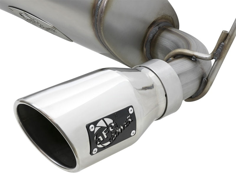 aFe Rebel Series 2.5" Axle-Back Exhaust System Polished Tips (REAR): Jeep Wrangler JK 2007-2018 3.8/3.6L