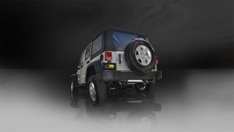 Corsa Performance Polished Sport Axle-Back Exhaust: Jeep Wrangler (2007-2017) / Wrangler JK (2018)