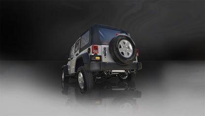 Corsa Performance Polished Sport Axle-Back Exhaust: Jeep Wrangler (2007-2017) / Wrangler JK (2018)