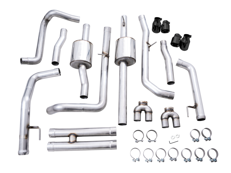 AWE Tuning 0FG Split Rear Exit Cat-back Silverado/Sierra 1500 | 2019-24 (3015-43204)