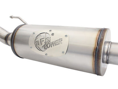 aFe MACH Force-Xp 2.5" Cat-Back Exhaust System 14" Muffler Hi-Tuck (REAR): Jeep Wrangler JK 2007-2018 3.8/3.6L