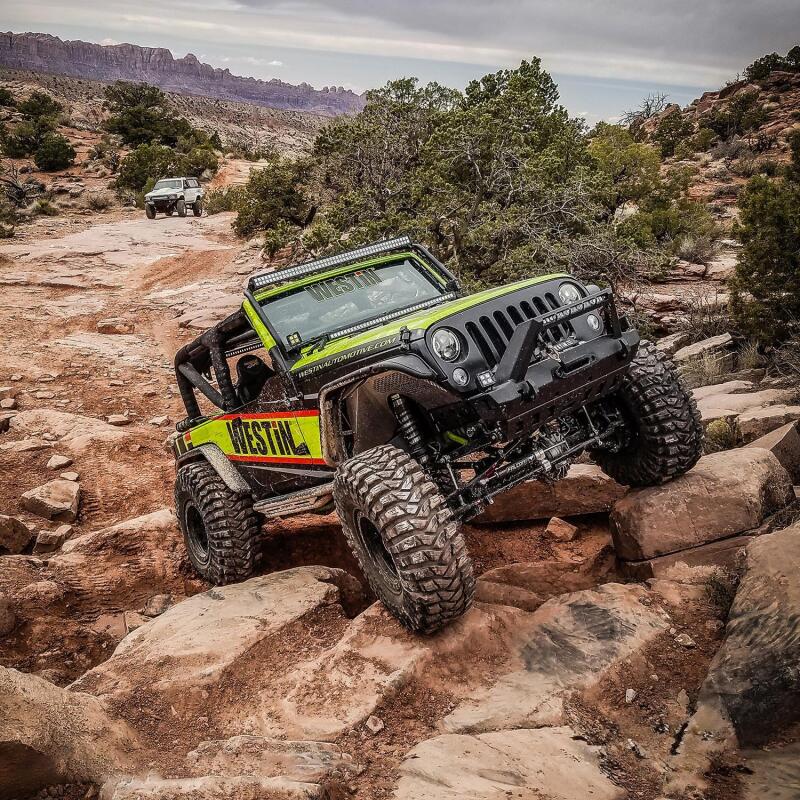 Westin Textured Black Tube Fenders (FRONT): Jeep Wrangler (07-17) / Wrangler JK (18)