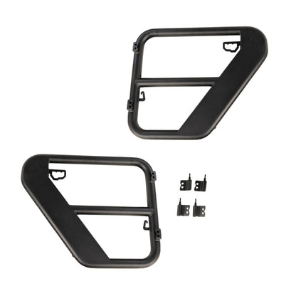 Rugged Ridge Fortis Rear Tube Doors (REAR): Jeep Wrangler JK / JKU (07-18) - Black