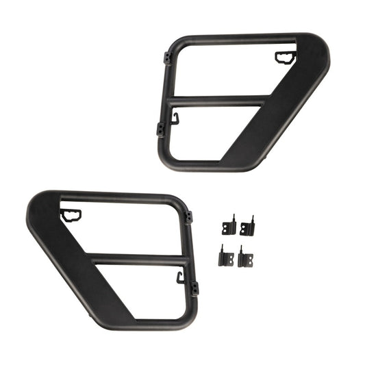 Rugged Ridge Fortis Rear Tube Doors (REAR): Jeep Wrangler JK / JKU (07-18) - Black