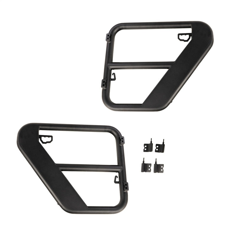 Rugged Ridge Fortis Rear Tube Doors (REAR): Jeep Wrangler JK / JKU (07-18) - Black
