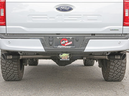 aFe Gemini XV 3in SS Cat-Back Exhaust w/ Cut-Out Black Tips | Ford F-150 (21-24) (49-33129-B)