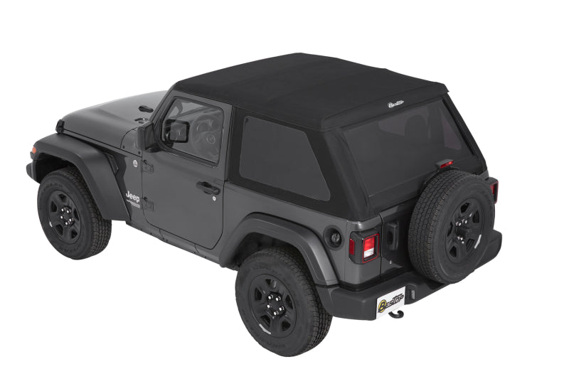 Bestop Trektop Premium Black Twill Soft Top (F&R): Jeep Wrangler JL 2018-2025 2.0L / 3.6L
