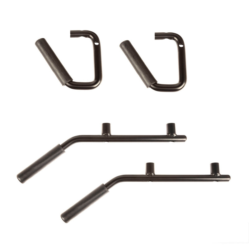 Rugged Ridge Steel Grab Handles Kit (F&R): Jeep Wrangler (07-18) / Grand Cherokee (05-10) w/ Hardware - Black