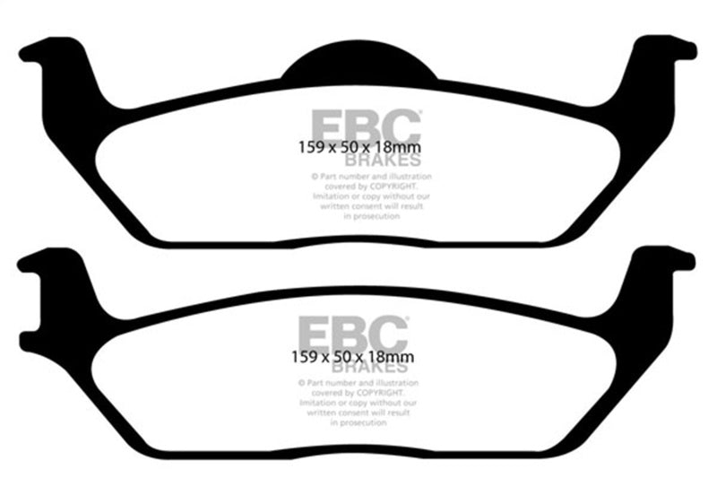 EBC Yellowstuff Rear Brake Pads | 11 Ford F150 3.5 Twin Turbo (2WD) 6 Lug