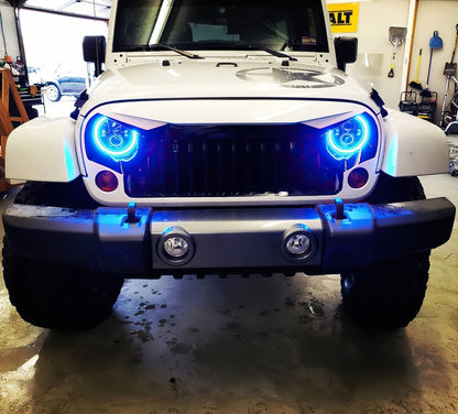 Oracle Lighting High Powered Black LED Headlights: Jeep Wrangler (07-17) / Wrangler JK (18)
