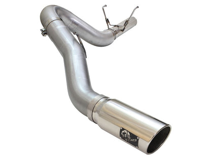 aFe Atlas 5" Aluminized Steel DPF-Back Exhaust Polished Tip (REAR): RAM 2500 / 3500 2013-2018 6.7L Crew Cab