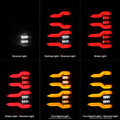 AlphaRex LUXX LED Tail Lights (Black): Dodge Ram 2009 - 2018 (1500, 2500 & 3500)