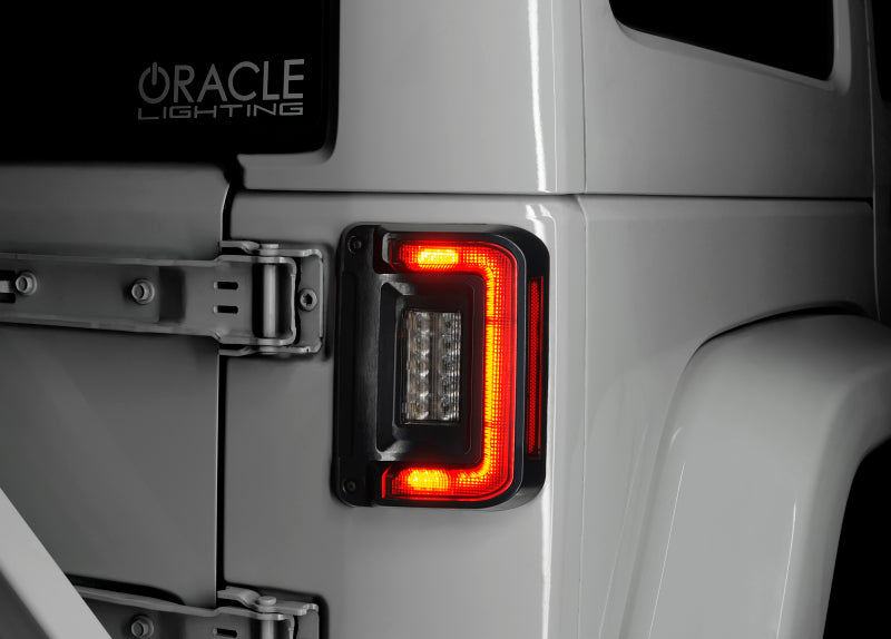 Oracle Lighting Flush Mount Tinted LED Tail Lights: Jeep Wrangler JK (2007-2018)