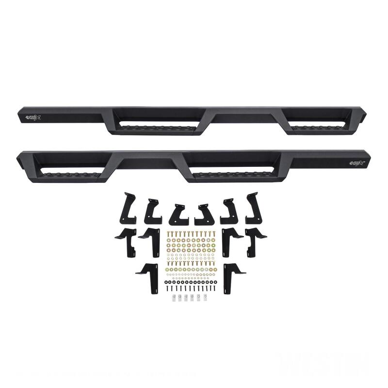 Westin Heavy Duty Textured Black Drop Nerf Step Bars: Jeep Wrangler JL Unlimited 2018-2024